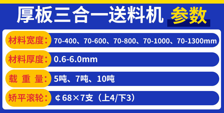厚板整平送料機參數